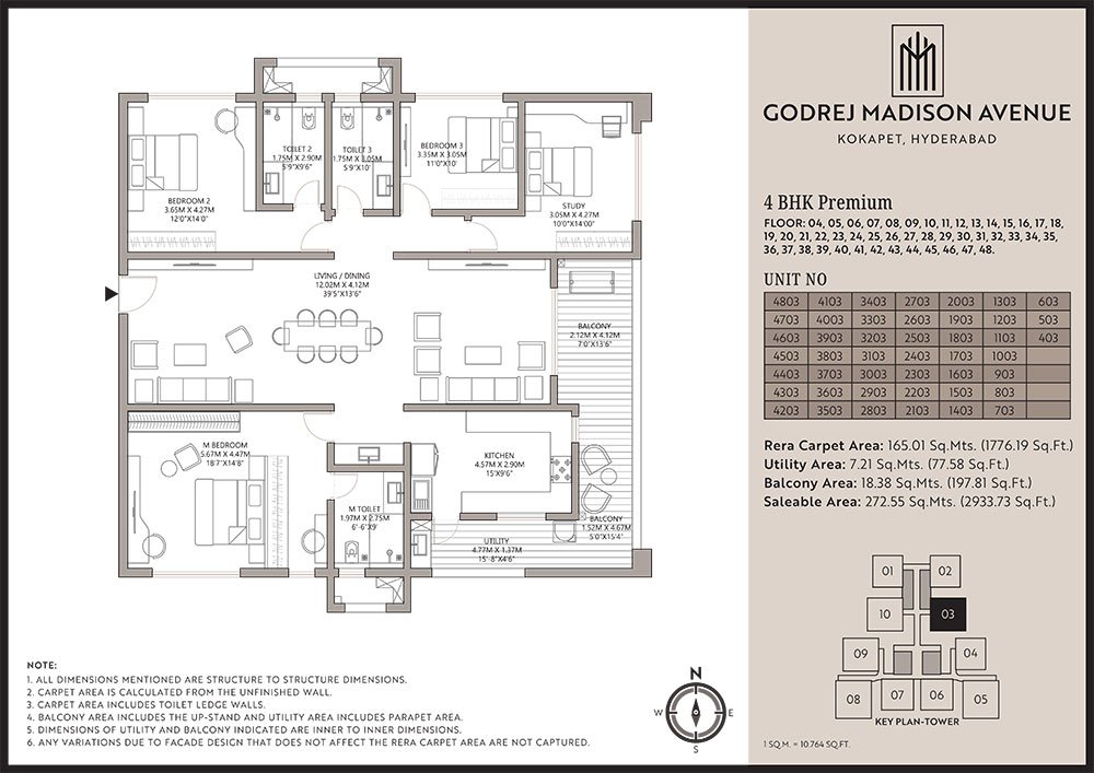 Godrej Madison Avenue 4BHK Floorplan